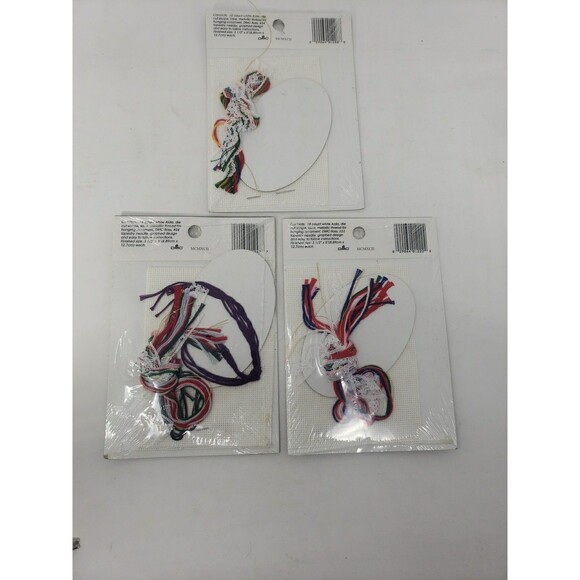 Lace Ornament Kits VTG 1992 Designs For The Needle Goose Cat Nap Santa NOS - Picture 7 of 16